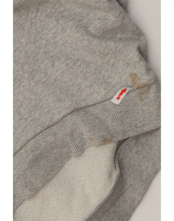 Fila Dame Oversized Sweatshirt Jumper UK 10 Small Grey Flecked Bomuld