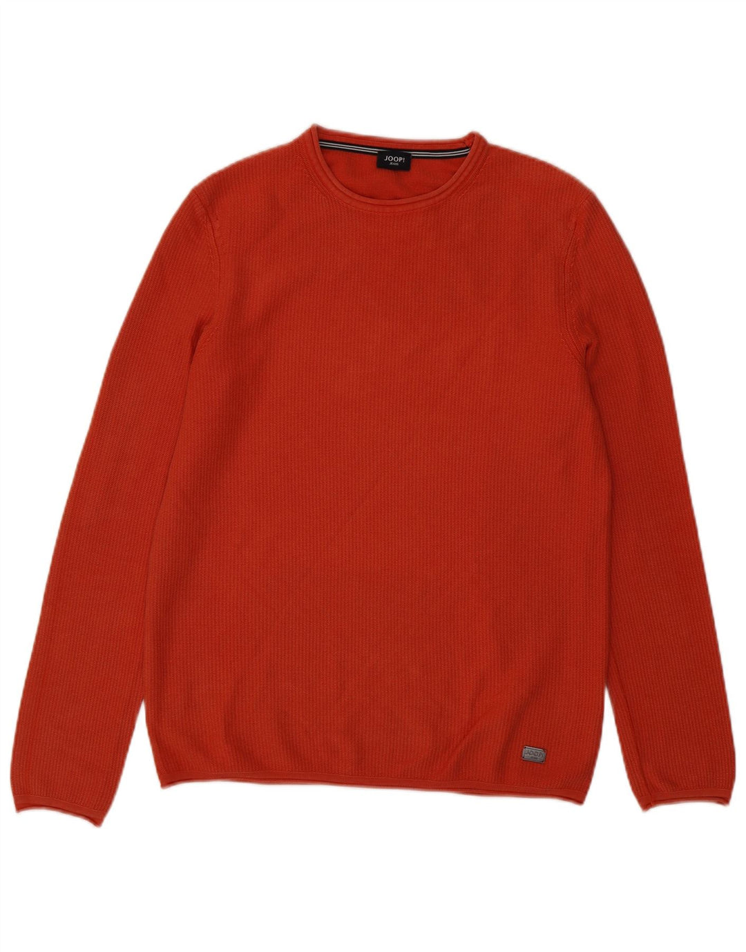 JOOP Herre sweater med rund hals, lille orange
