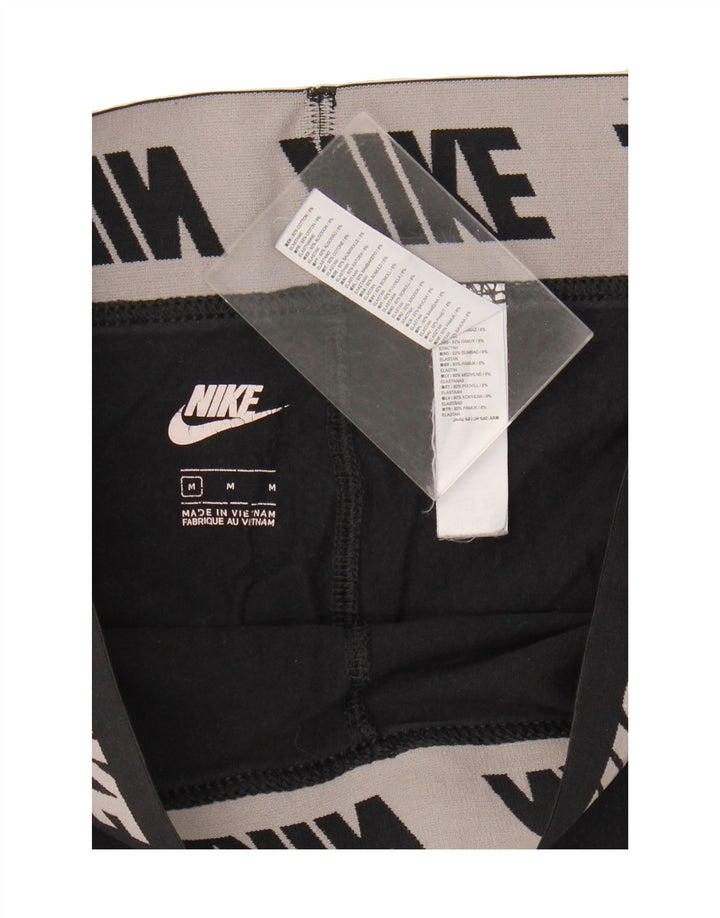 NIKE Womens Graphic Leggings UK 14 Medium  Black Cotton Vintage Nike and Second-Hand Nike from Messina Hembry 