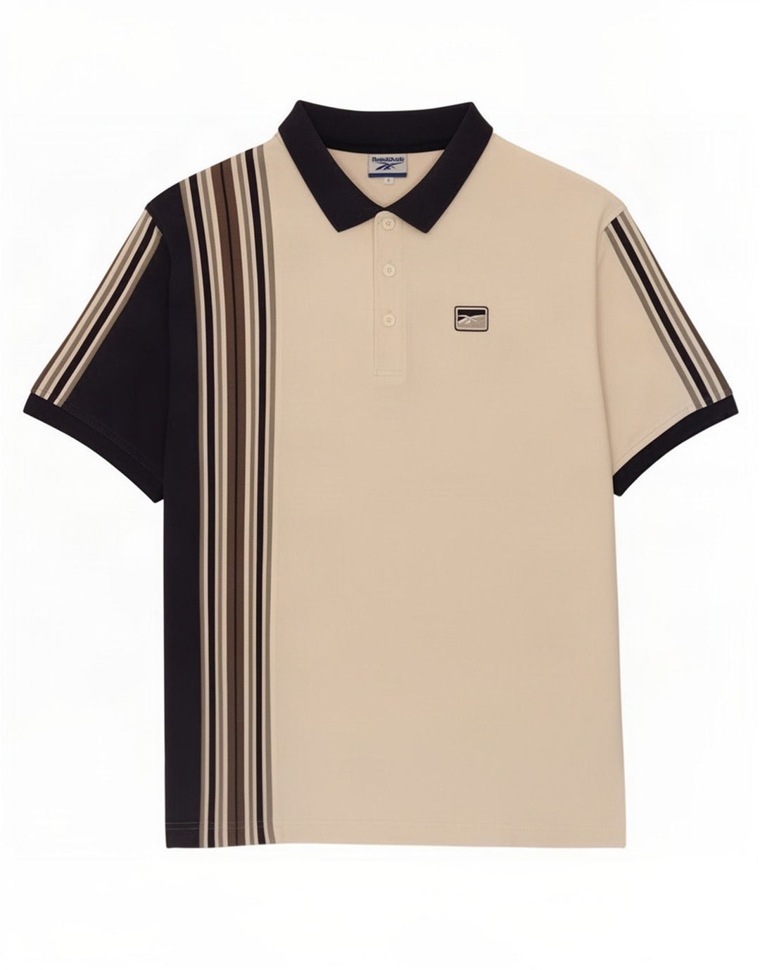 Reebok Poloshirt til mænd Stor hvid Colourblock Bomuld
