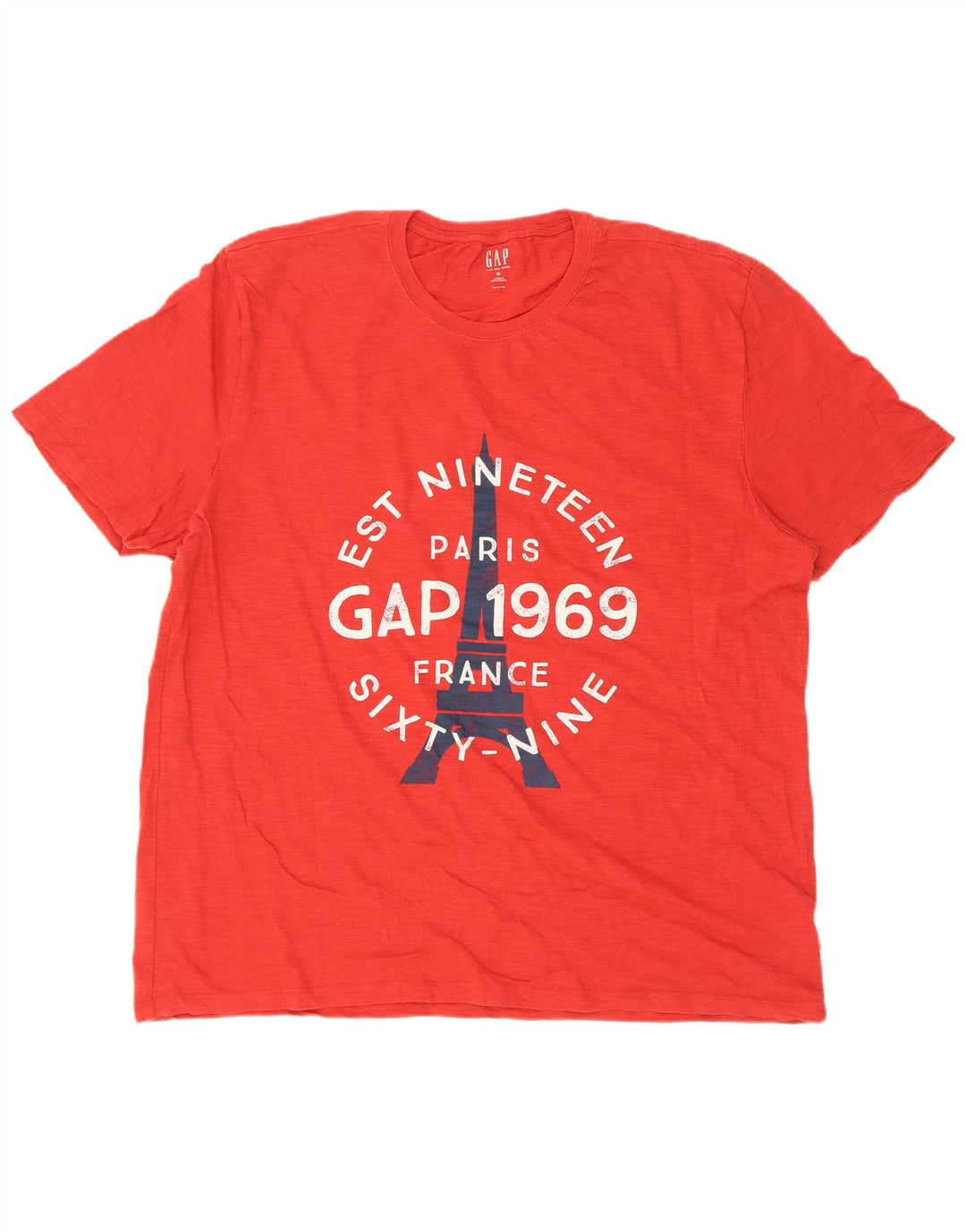 Gap Herre Grafisk T-Shirt Top XL Rød Bomuld