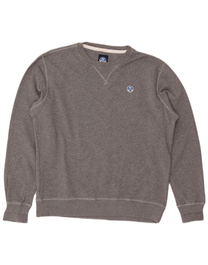 NORTH SAILS Herre Sweatshirt Jumper Lille Grå Bomuld