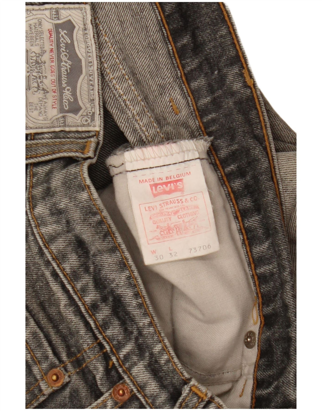 Levi's Slim Jeans til mænd W30 L32 Grå bomuld