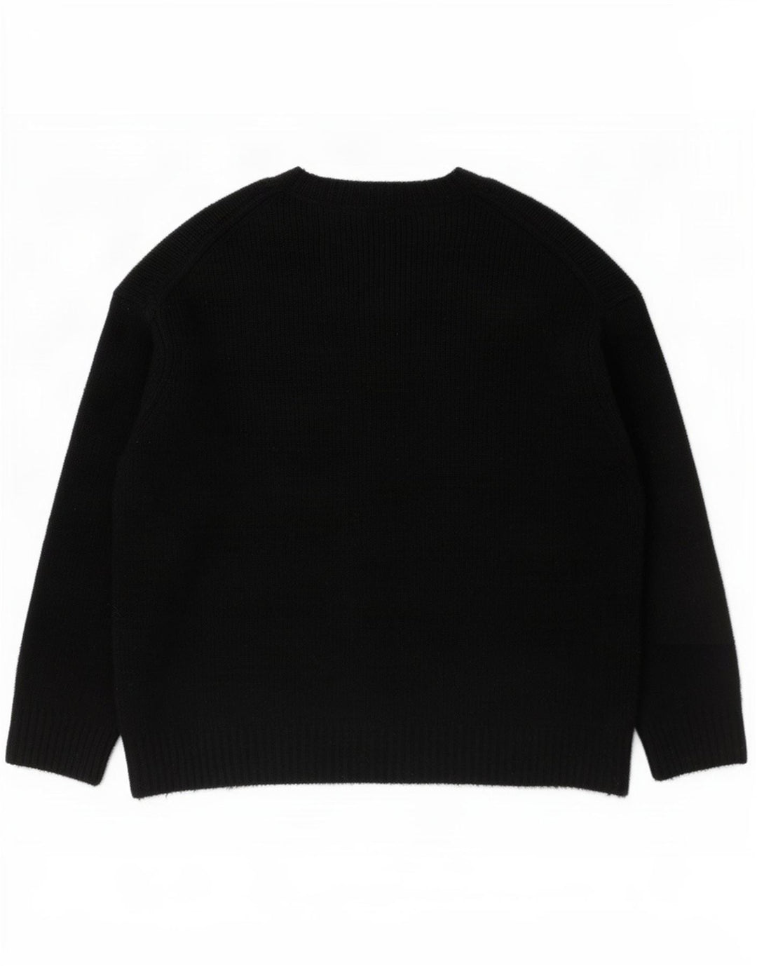 Zara Dame Oversized Turtle Neck Jumper Sweater UK 14 Medium Sort Akryl