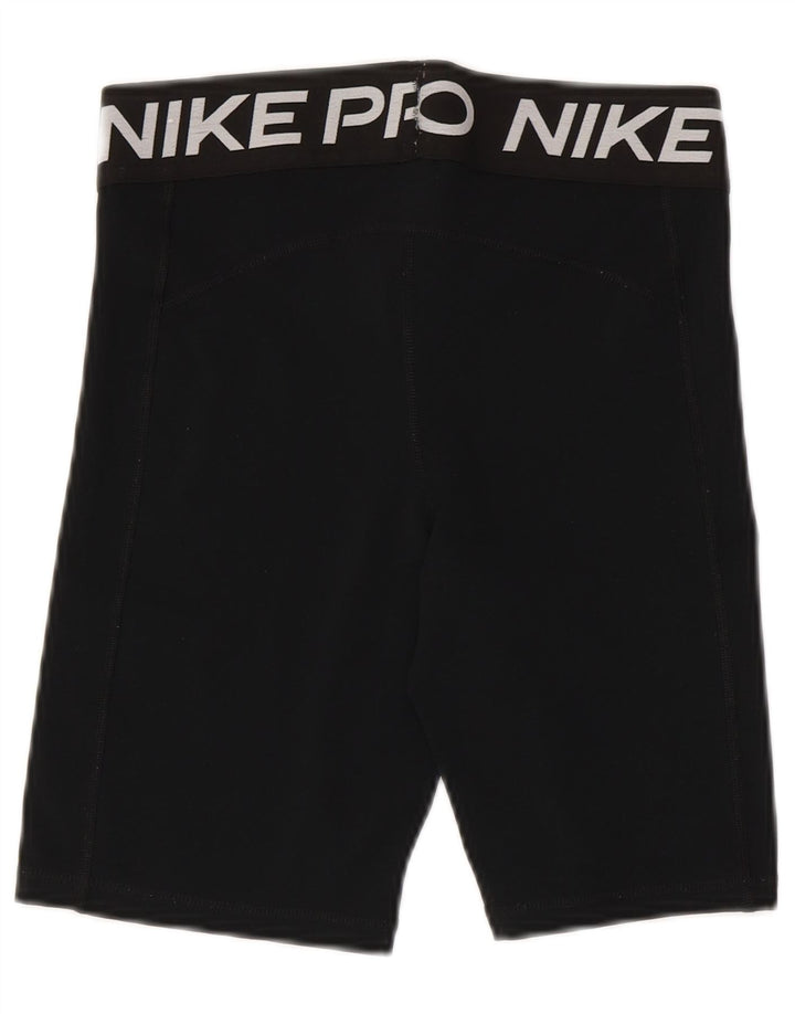NIKE Dri Fit grafiske sportsshorts til kvinder UK 12 medium sort polyester