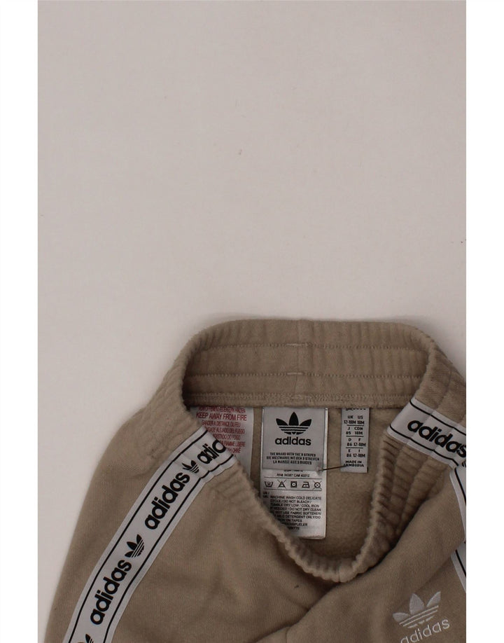 ADIDAS Baby Boys Graphic Joggers Træningsdragt Bukser 12-18 måneder Beige