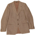 Vintage herre 3-knaps blazerjakke IT 52 XL Brun geometrisk uld