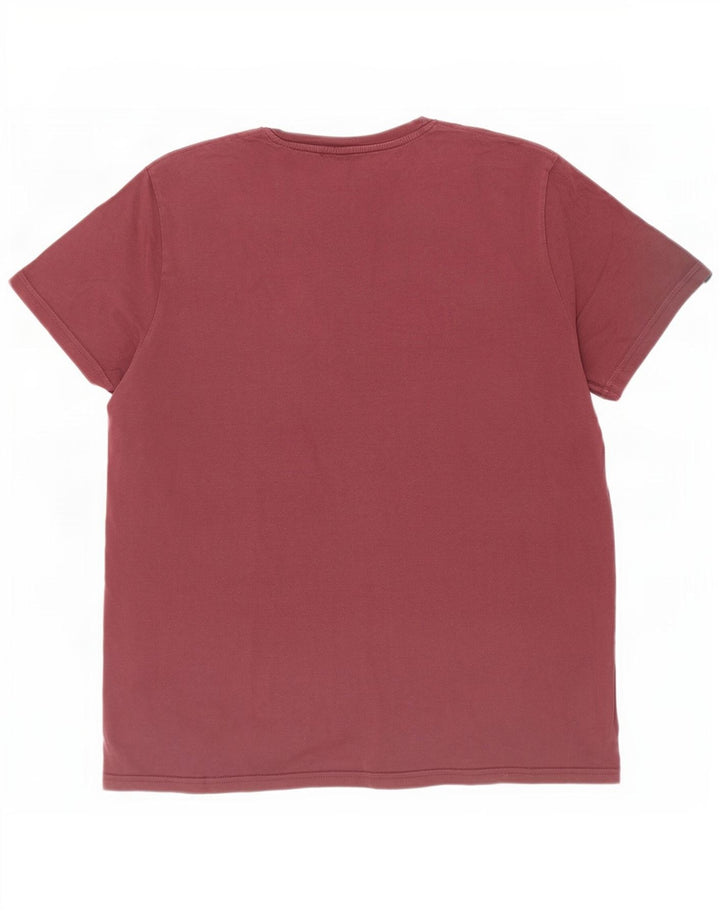 Alpha Industries Herre grafisk T-shirt Top Medium Bourgogne Bomuld
