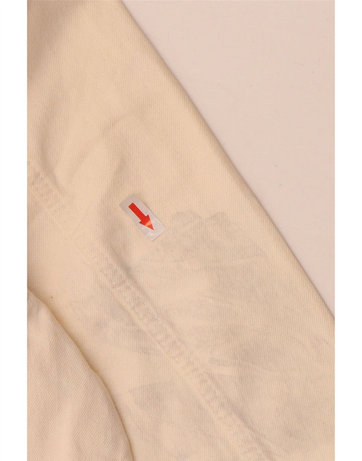 Marks & Spencer Dame Crop Denim Jacket UK 16 Large Off White Bomuld