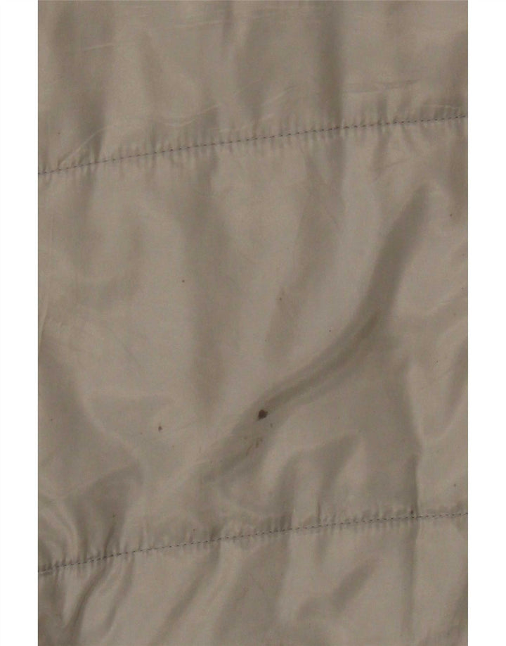 Zara Herre Polstret Gilet UK 42 XL Khaki Polyester