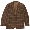 Luigi Botto Herre 2-knaps blazerjakke UK 40 Large Brown Houndstooth Uld