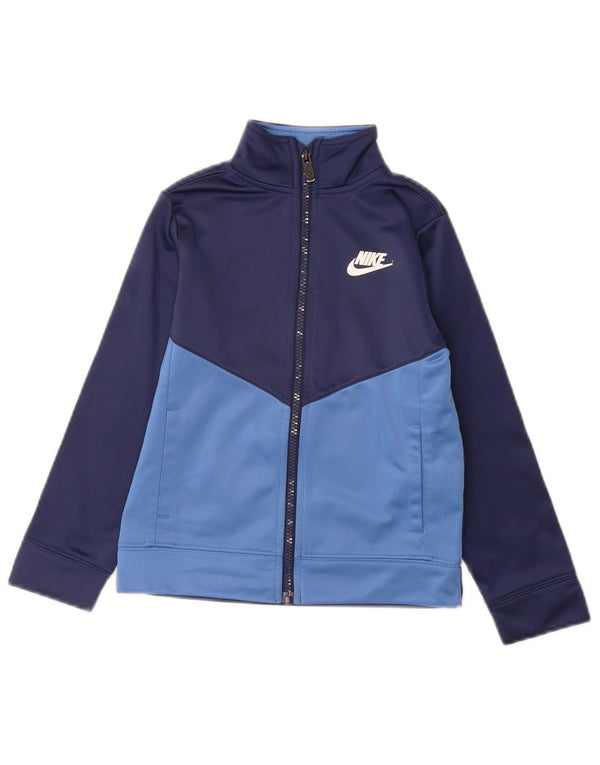 Nike Boys træningsdragt topjakke 5-6 år Medium Navy Blue Colourblock