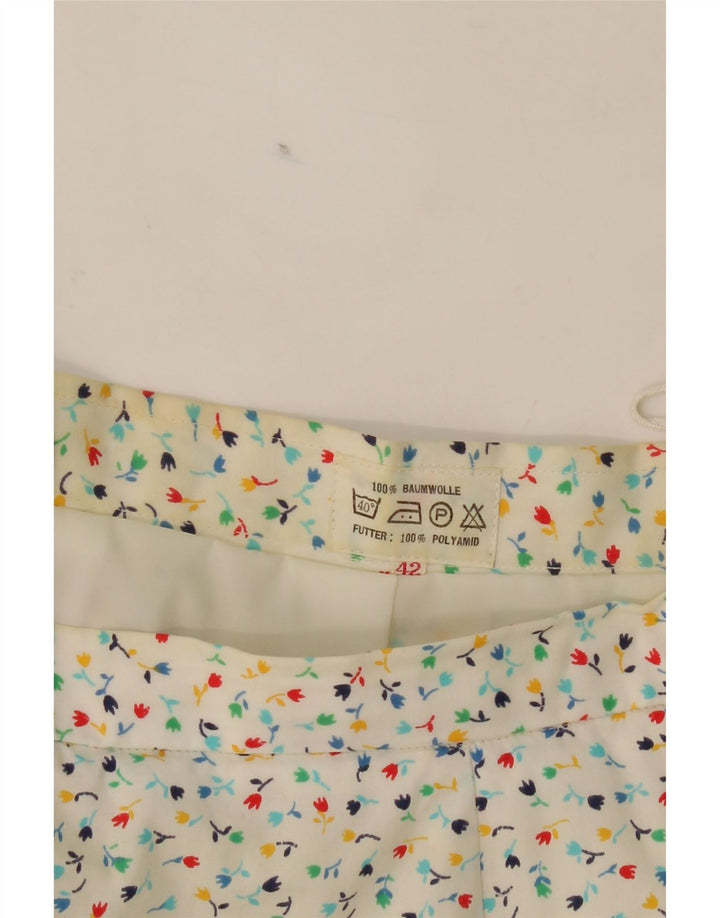 VINTAGE Womens A-Line Skirt IT 42 Medium W30  Multicoloured Floral Cotton Vintage Vintage and Second-Hand Vintage from Messina Hembry 