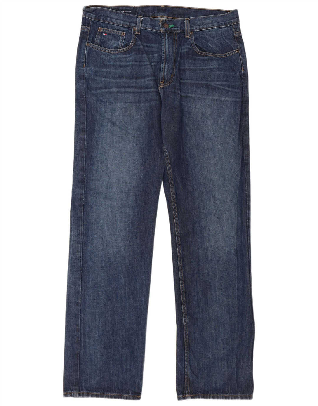 TOMMY HILFIGER Straight jeans til mænd W36 L34 blå bomuld