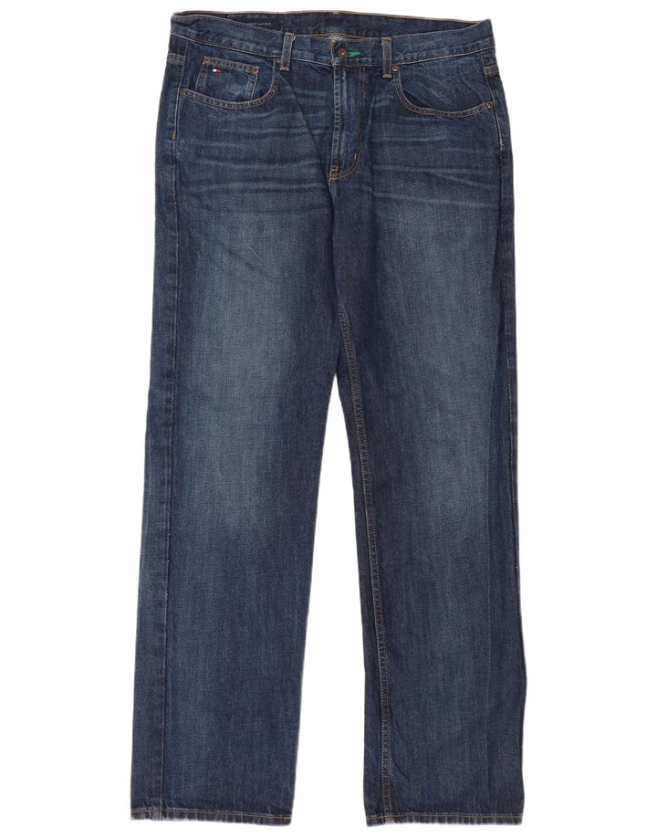 TOMMY HILFIGER Straight jeans til mænd W36 L34 blå bomuld