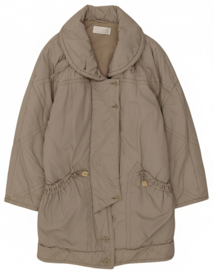 Vintage oversize overfrakke til kvinder EU 40 Medium Beige Polyester