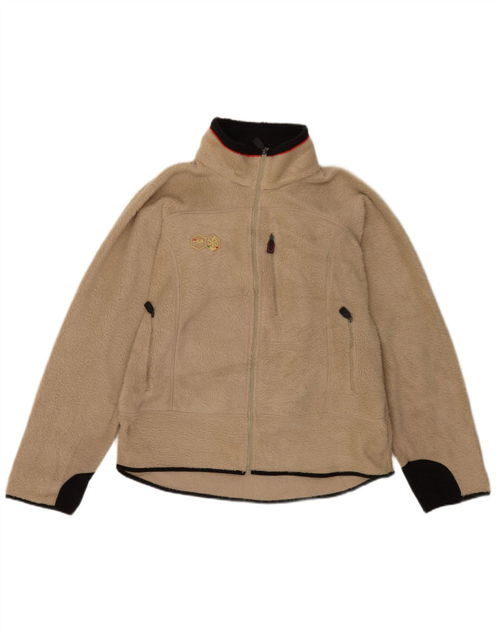 Fila Herre Fleecejakke UK 40 Stor Beige Colourblock Polyester