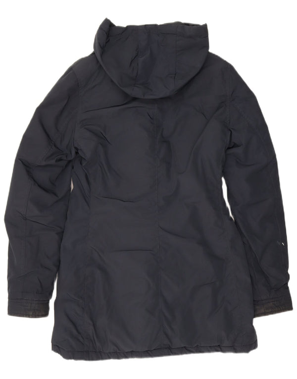 Refrigue Dame Hooded Parka Jacket UK 6 XS Navy Blue Polyester