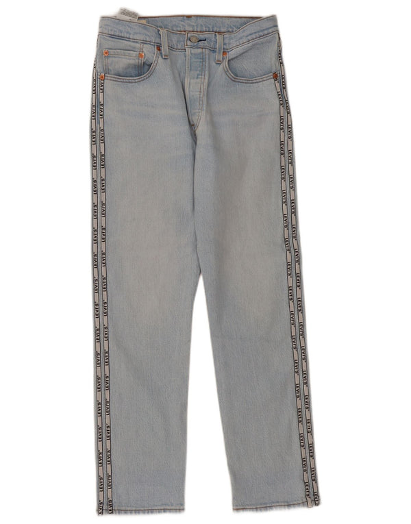 Levi's Womens 501 Graphic Straight Jeans W28 L28 Blå Bomuld