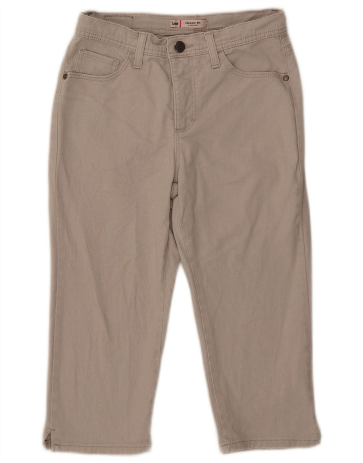 Lee Womens Petite Capri Jeans US 4 Small W27 L18 Beige