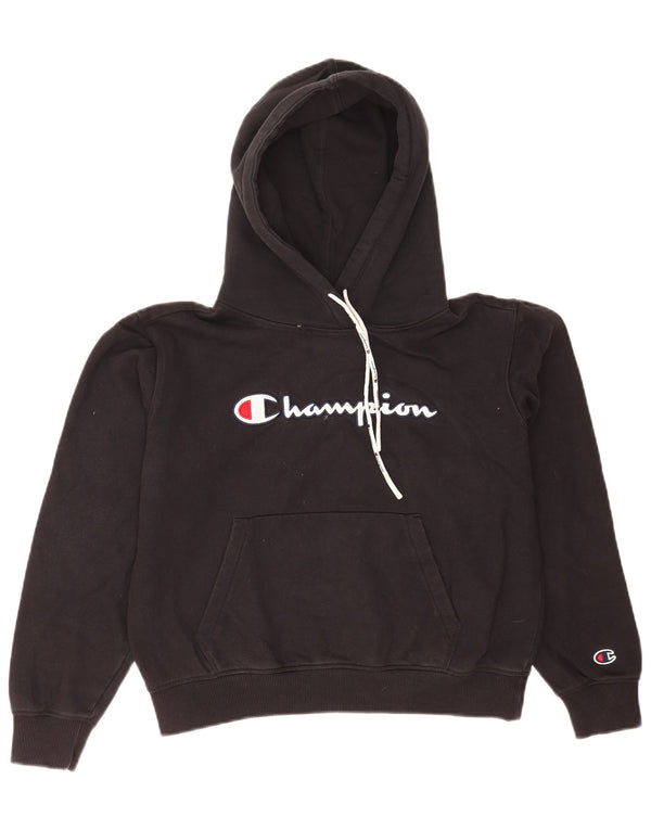 Champion Herre Grafisk Regular Fit Hoodie Jumper Lille Sort