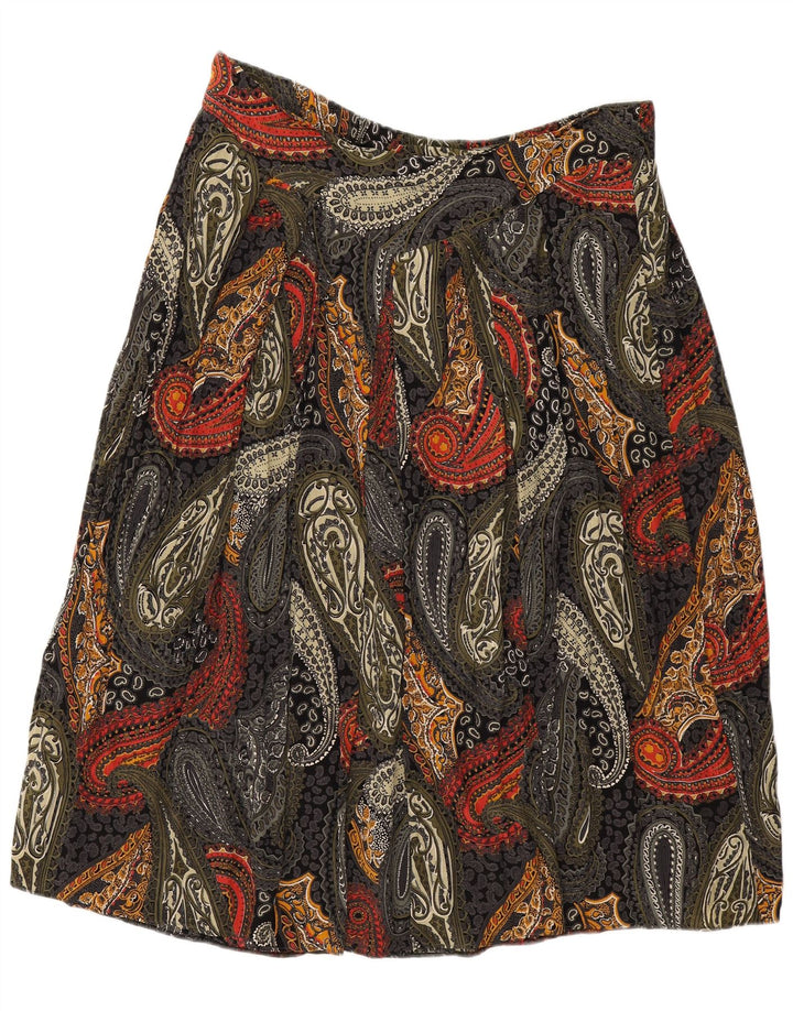 LIBRA Womens A-Line Skirt US 18 2XL W38 Multicoloured Paisley Viscose
