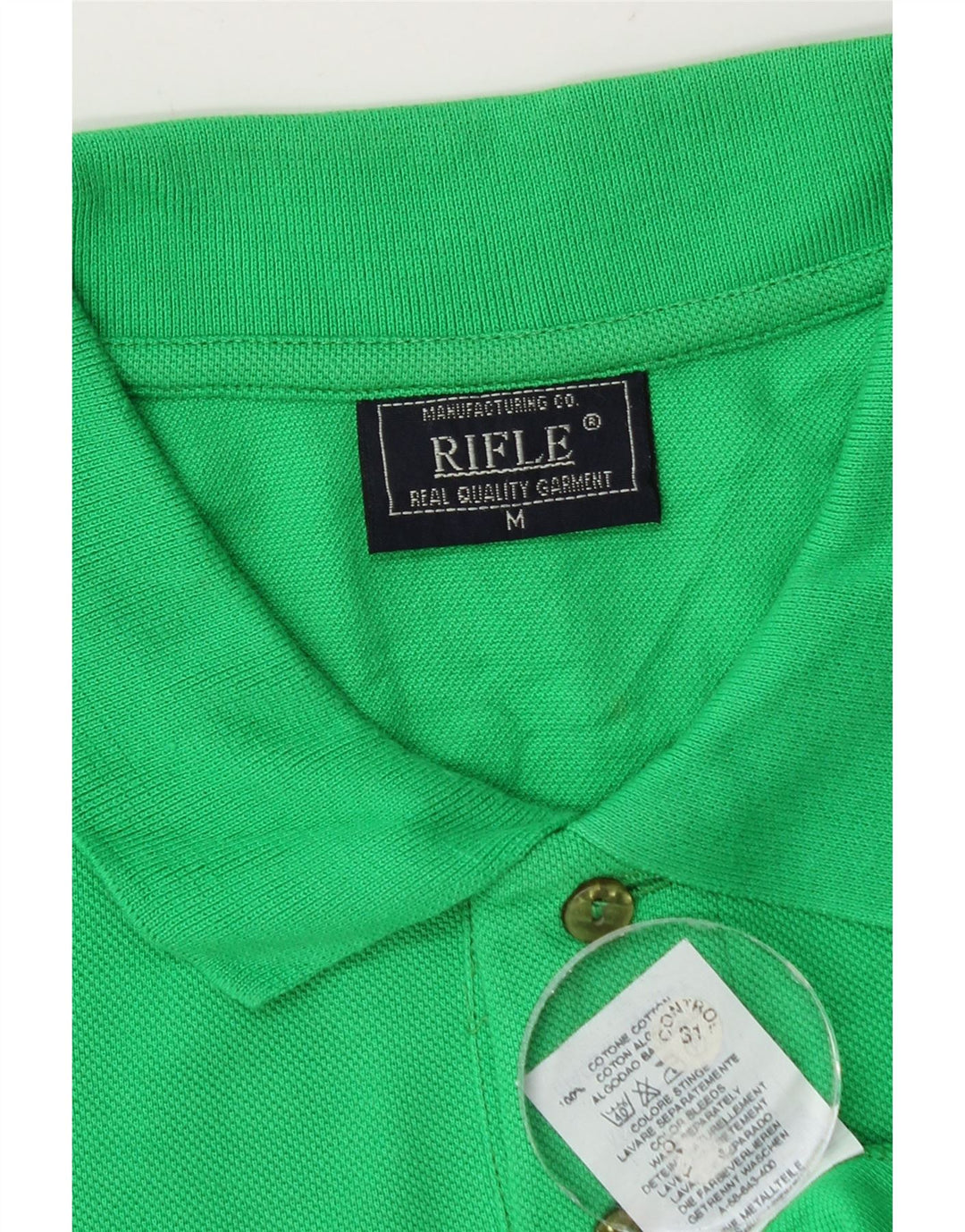Rifle Herre poloshirt Medium Grøn Bomuld
