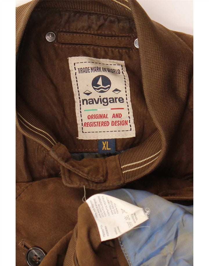 Navigare Bomberjakke til mænd UK 42 XL Brun Polyester