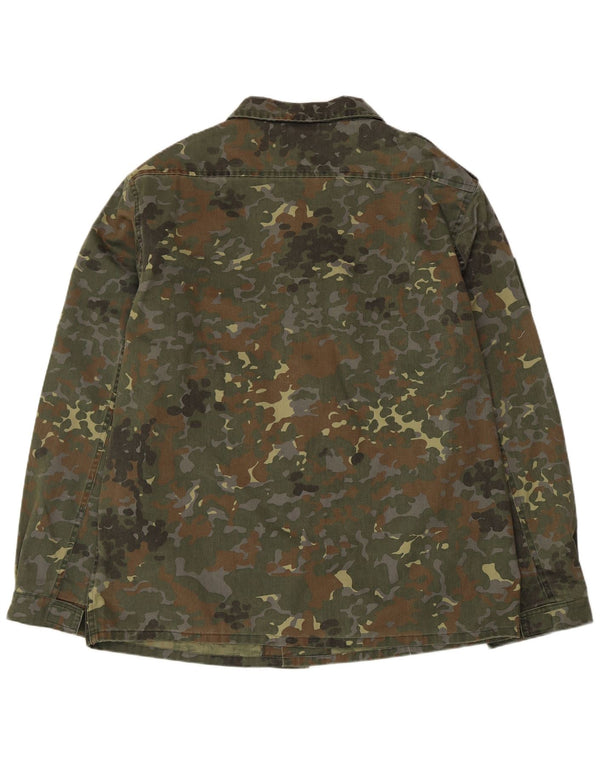 Brandit Mens Military Jacket UK 42 XL Khaki Camouflage Polyester