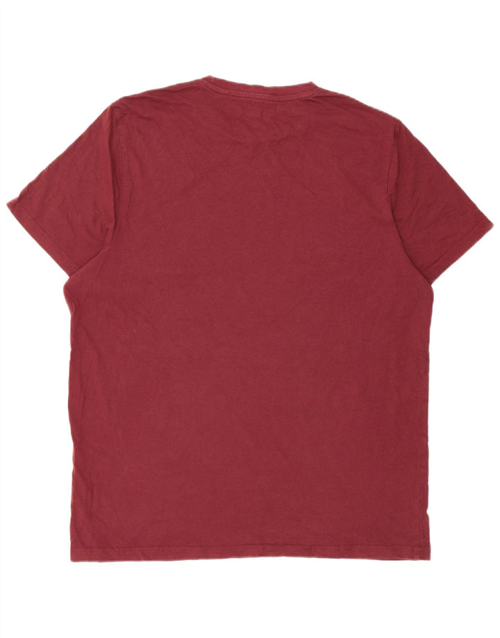 JACK WILLS Herre Classic Fit T-Shirt Top Large Maroon