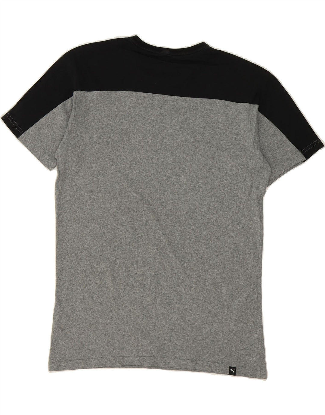 PUMA Mens Graphic T-Shirt Top Small Grey Colourblock Cotton Vintage Puma and Second-Hand Puma from Messina Hembry 