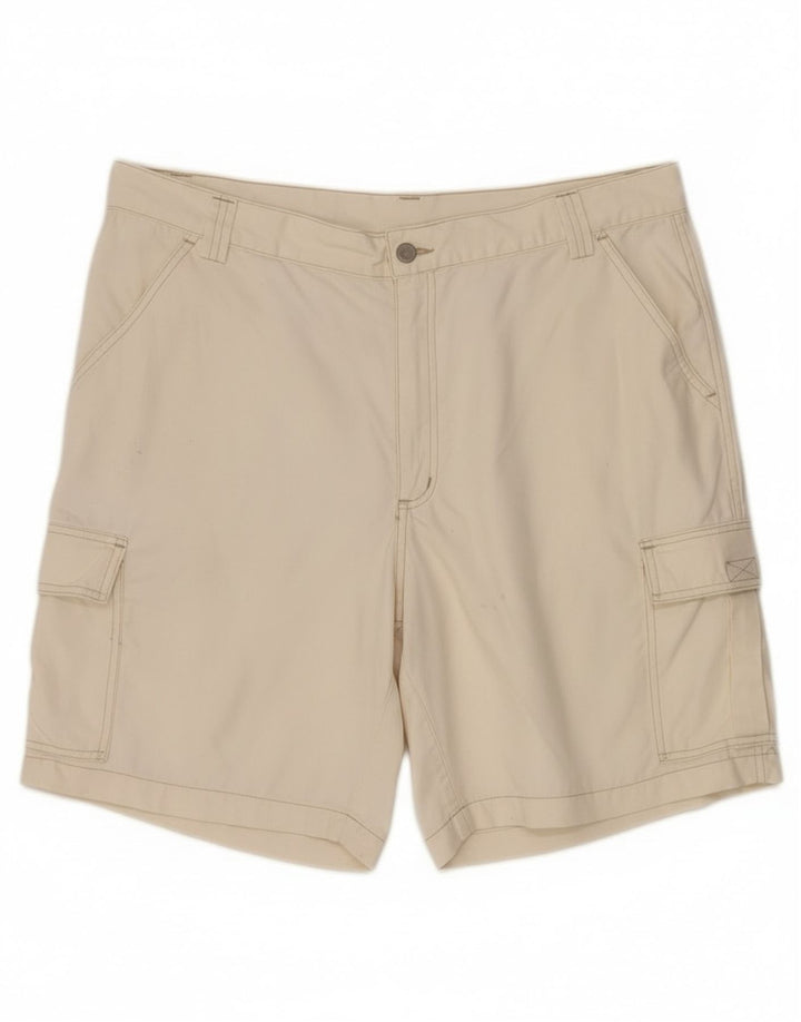 Vintage Herre Cargo Shorts W38 XL Hvid Bomuld