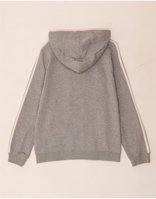 Adidas Womens Graphic Hoodie Jumper UK 10 Small Grey Cotton
