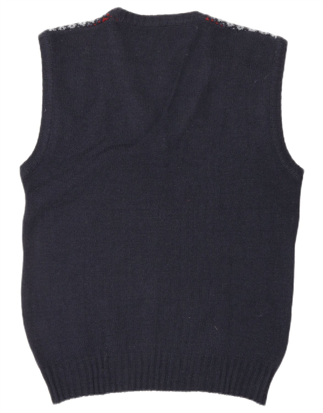 WRANGLER Vest Tank Top Medium Navy Blue Argyle/Diamond Wool