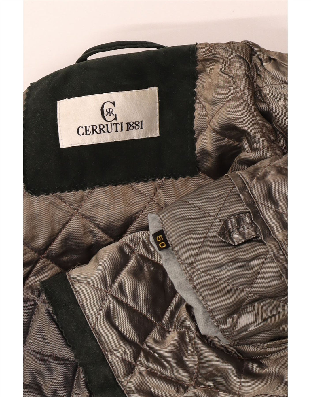 Cerruti 1881 Herre Ruskind Windbreaker Coat IT 50 Large Green