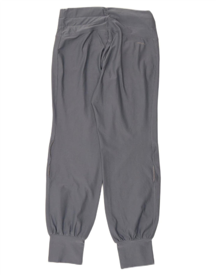 NIKE Womens Dri Fit Tracksuit Trousers Joggers UK 10 Small  Blue Polyester