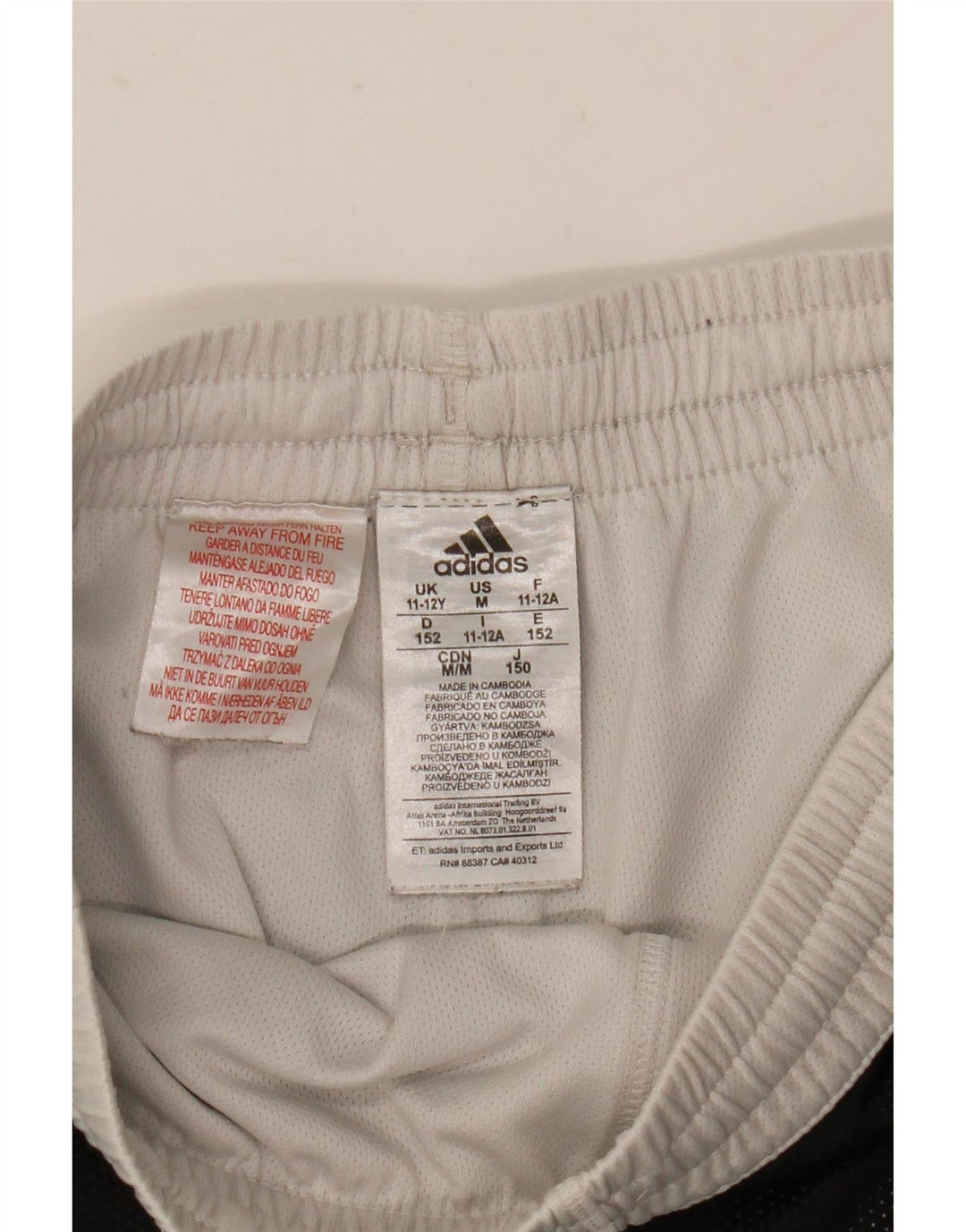 Adidas Boys Sports Shorts 11-12 år Sort Colourblock Polyester