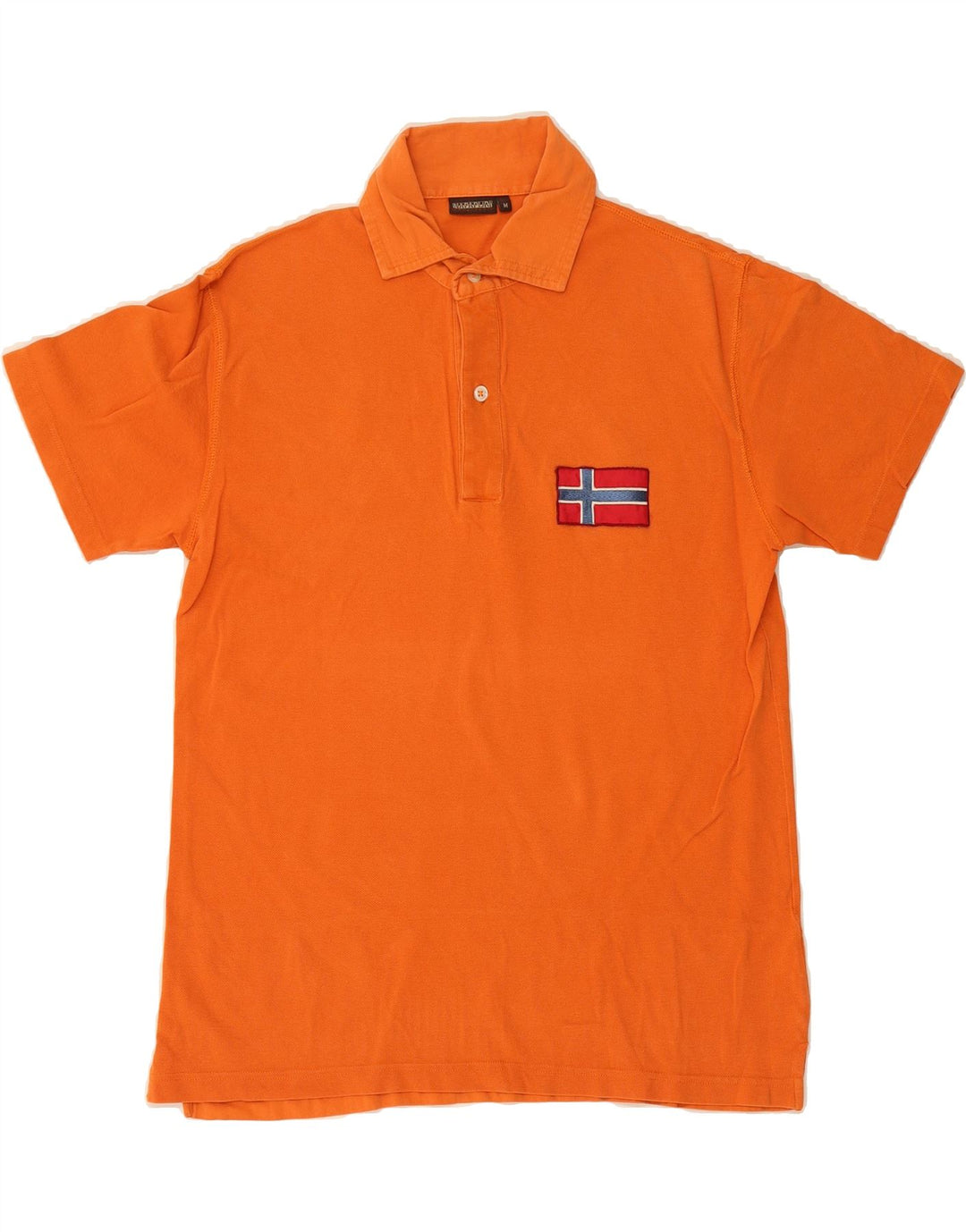NAPAPIJRI Mens Polo Shirt Medium Orange Cotton Vintage Napapijri and Second-Hand Napapijri from Messina Hembry 