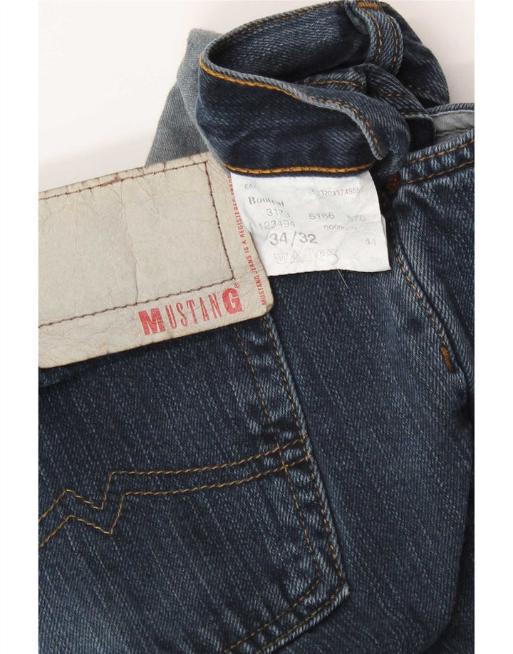 Mustang Herre Bootcut Jeans W34 L32 Blå Bomuld
