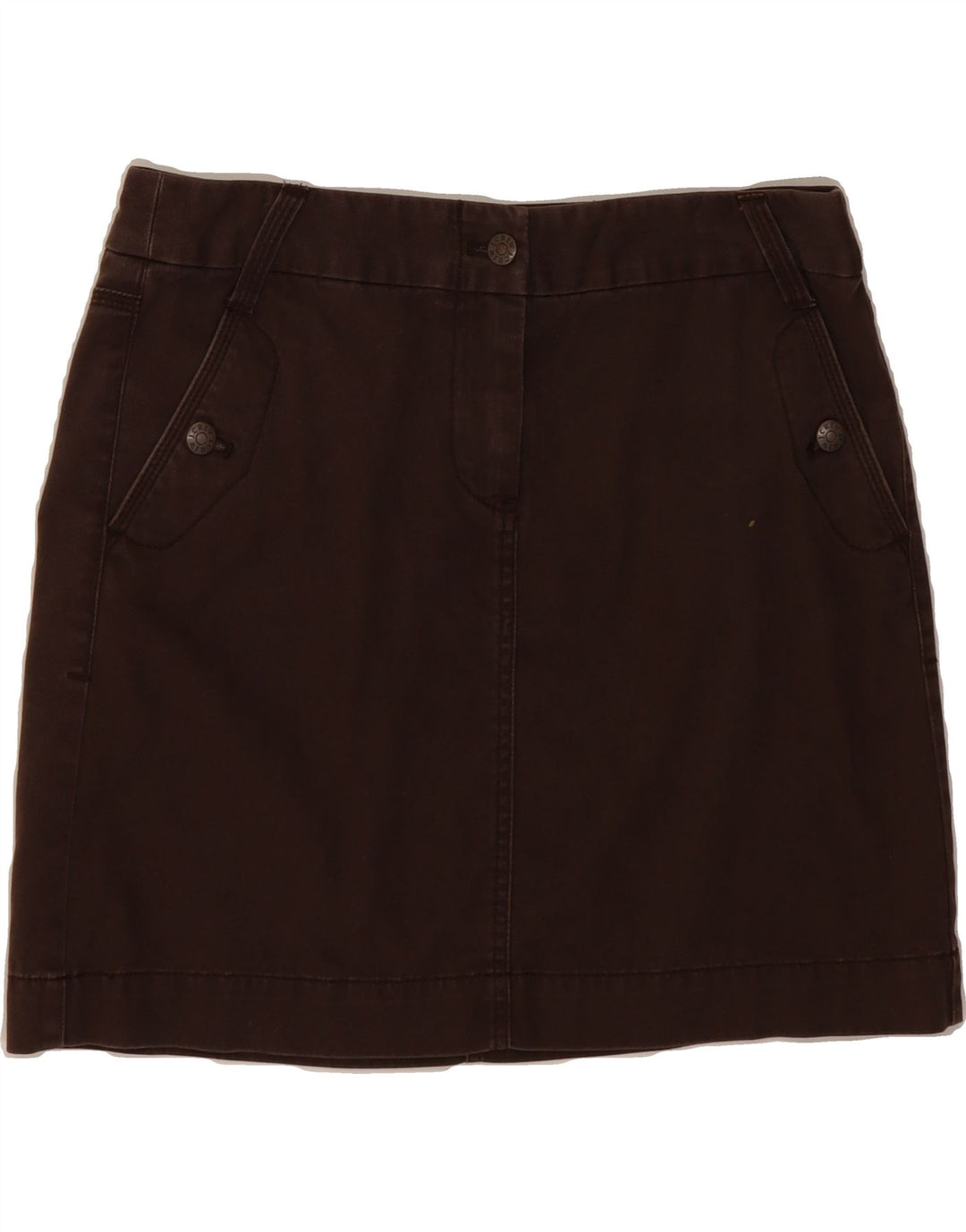 J. CREW Womens Broken In Mini Skirt US 8 Medium W32  Brown Cotton Vintage J. Crew and Second-Hand J. Crew from Messina Hembry 