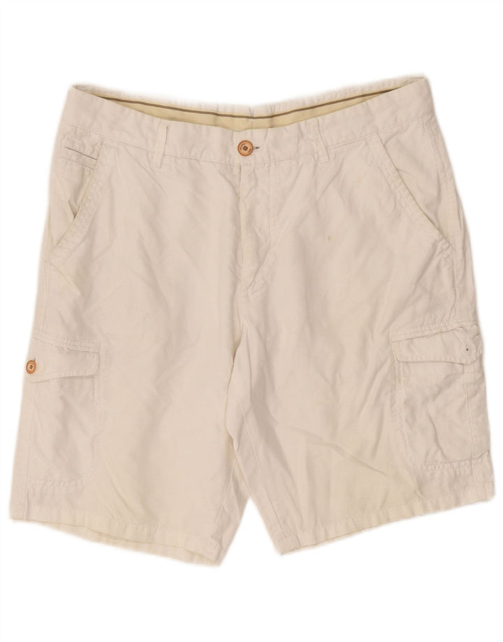 Massimo Dutti Herre Cargo Shorts EU 42 Large W32 Hvid