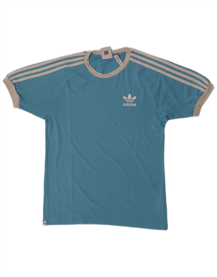 Adidas Herre T-Shirt Top XS Blå Polyester
