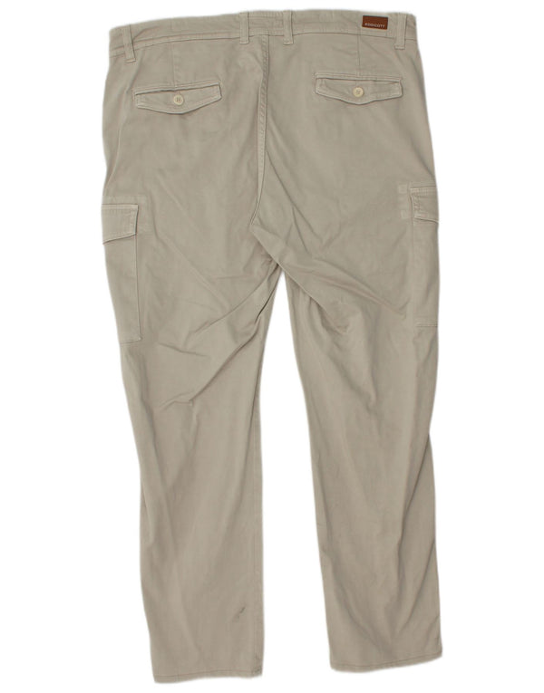 Vintage Herre Slim Cargo Bukser IT 54 2XL W36 L29 Grå Bomuld