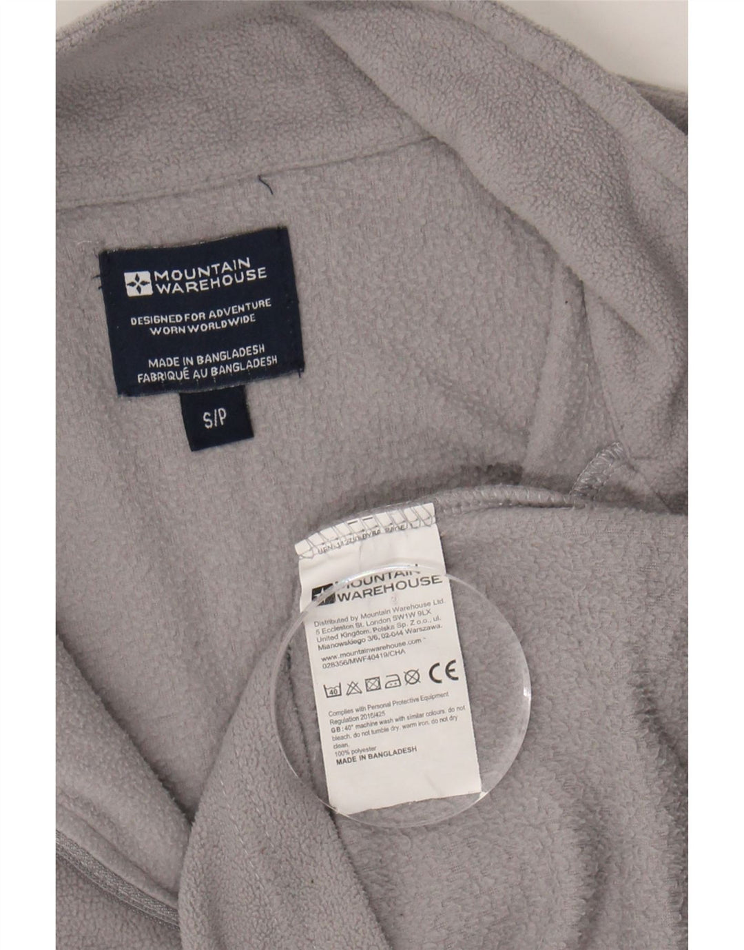 MOUNTAIN WAREHOUSE Womens Zip Neck Fleece Jumper UK 10 Small Grey Vintage Mountain Warehouse and Second-Hand Mountain Warehouse from Messina Hembry 