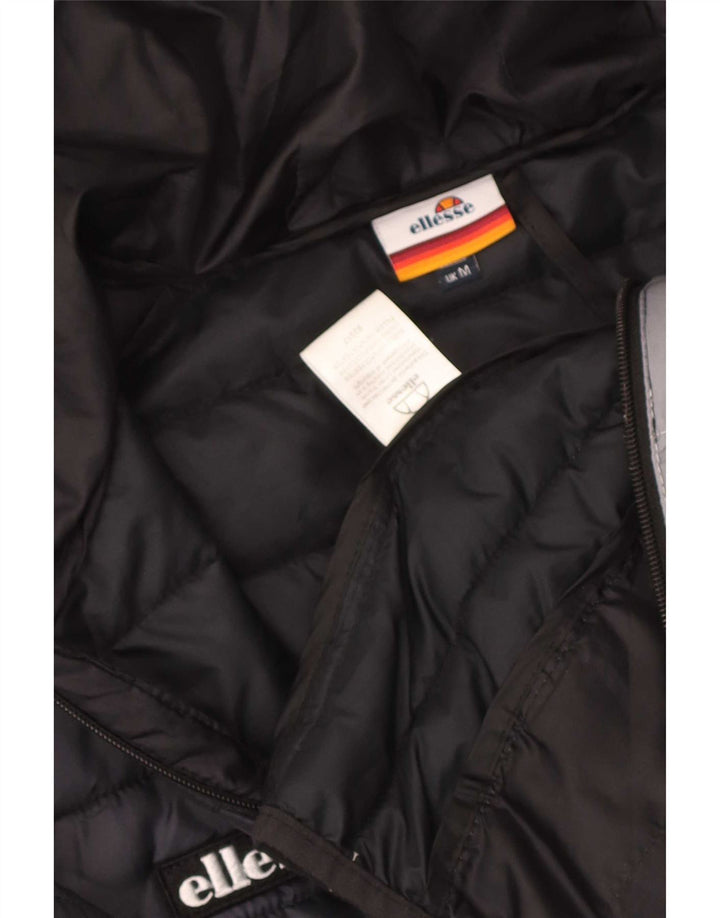 Ellesse Dame Hætte Polstret Jakke UK 14 Medium Navy Blue Colourblock