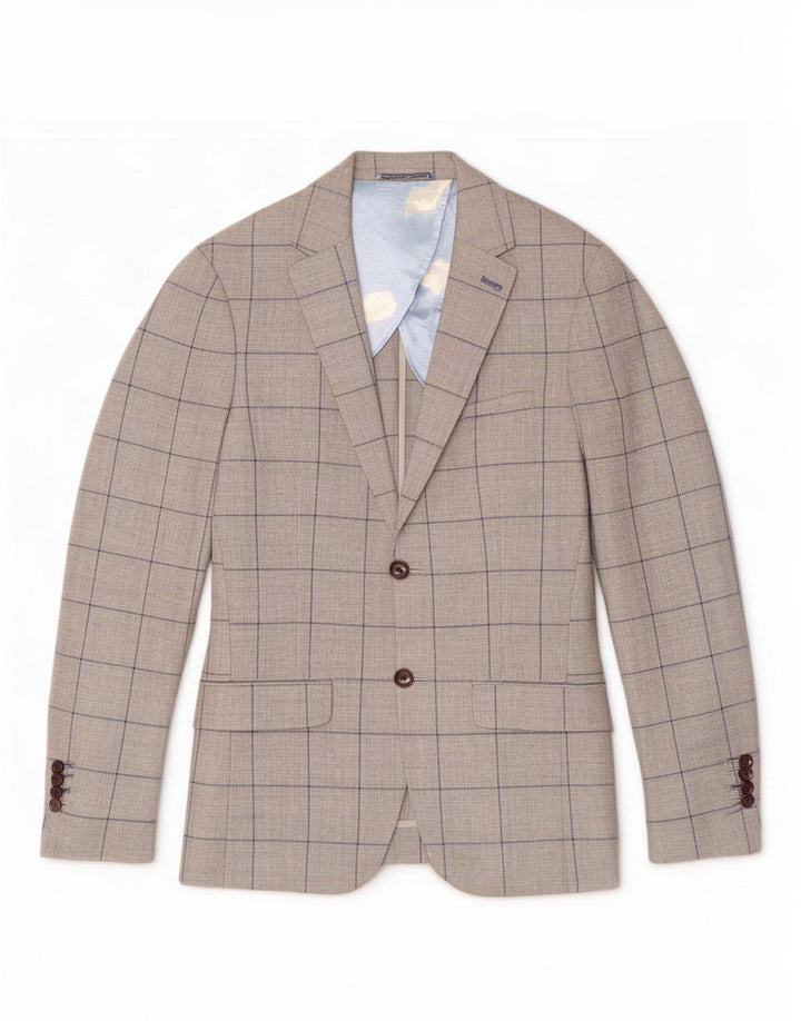 Joules Herre 2-knaps Slim Fit Blazer Jacket UK 34 XS Grå ternet uld
