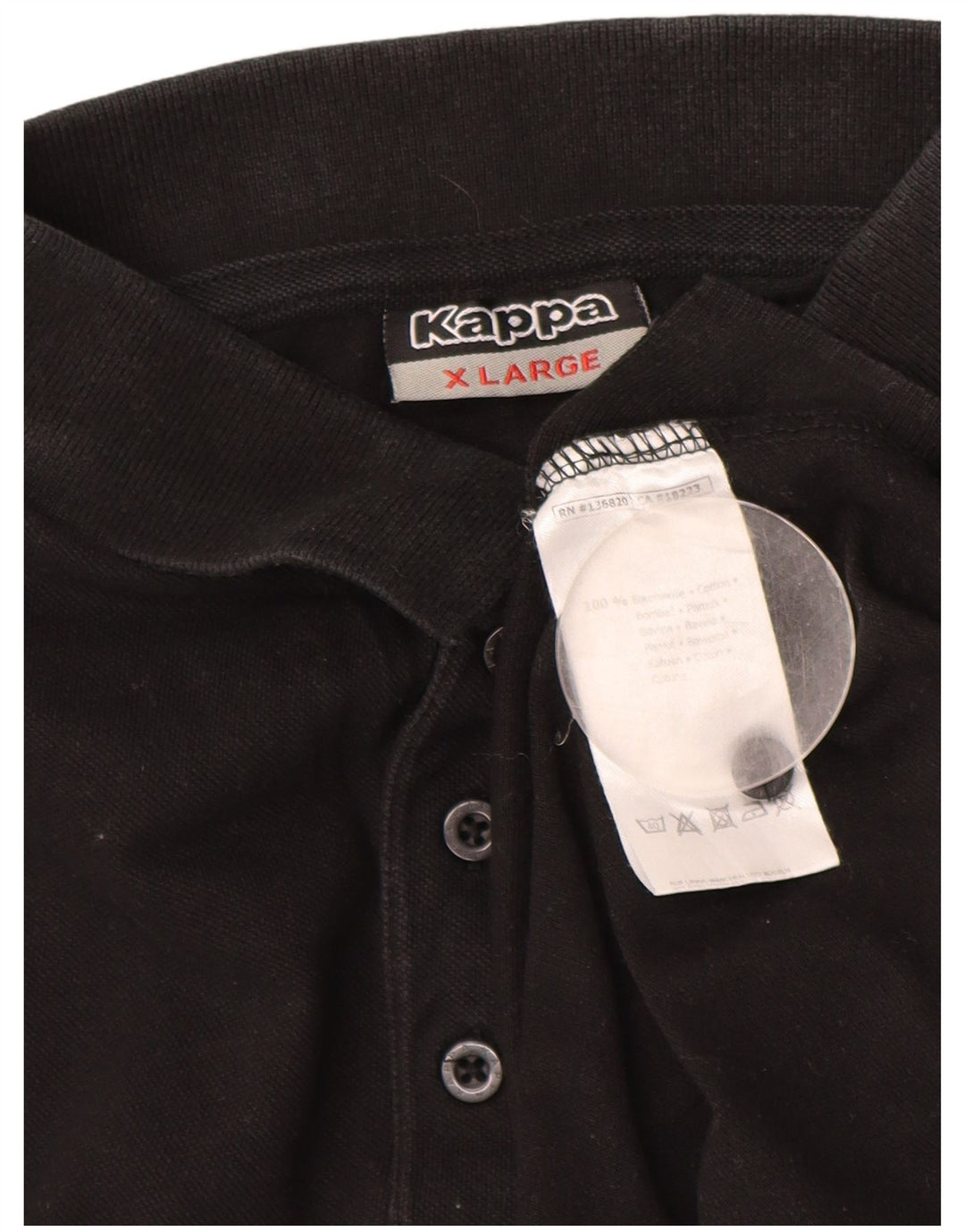 KAPPA herre poloshirt XL sort bomuld