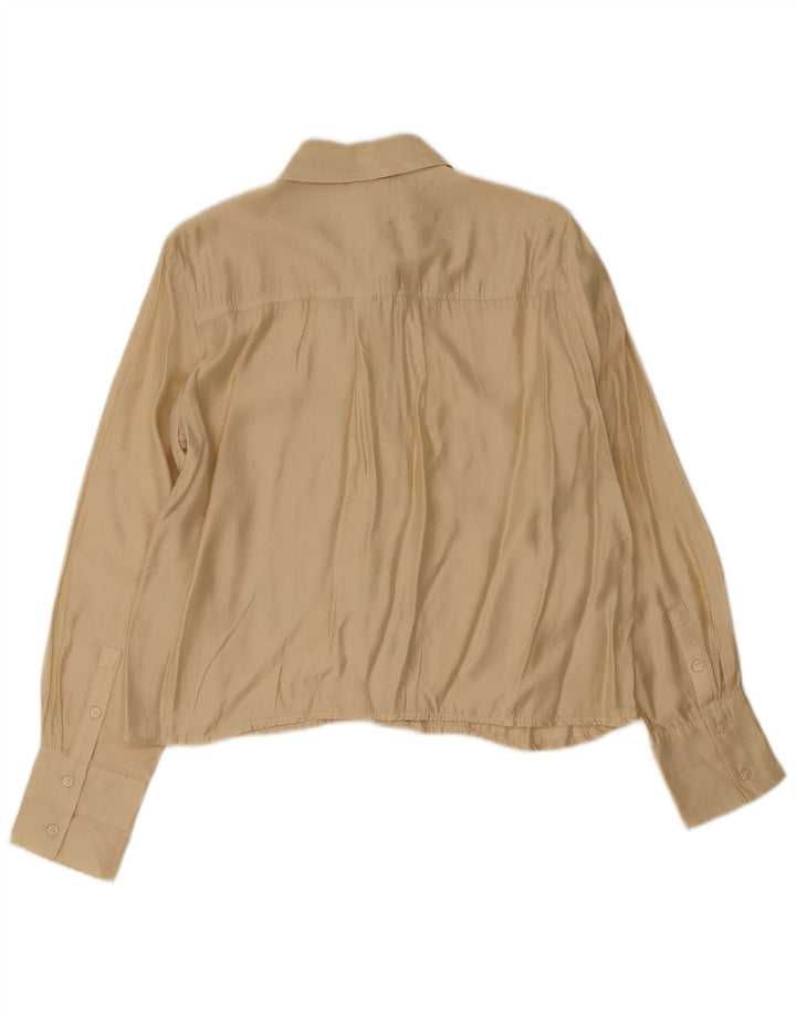 Vintage dameskjortebluse UK 14 Medium Beige