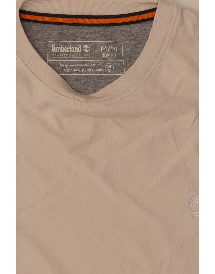 Timberland Herre Slim Fit T-Shirt Top Medium Off White