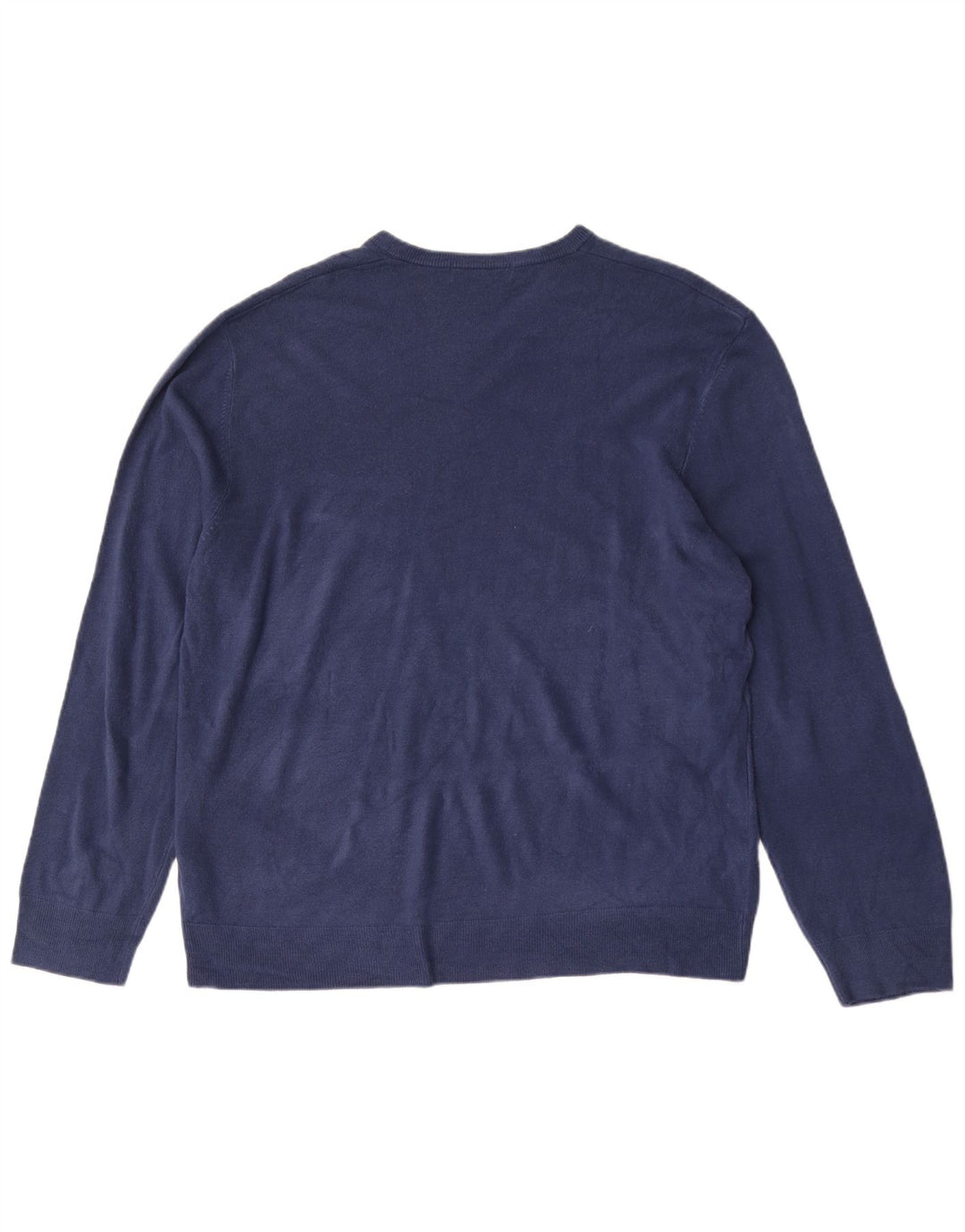 MARKS & SPENCER Herre V-hals sweater 2XL Blå Akryl
